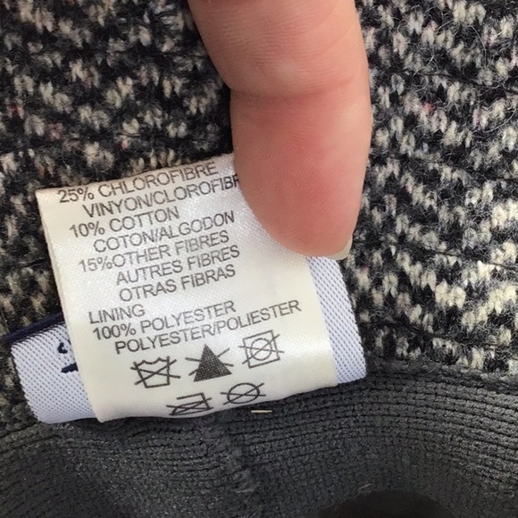 Kangol Vintage Tweed Herringbone Wool Fedora Grey & Black Hat Size Medium. - Picture 12 of 12